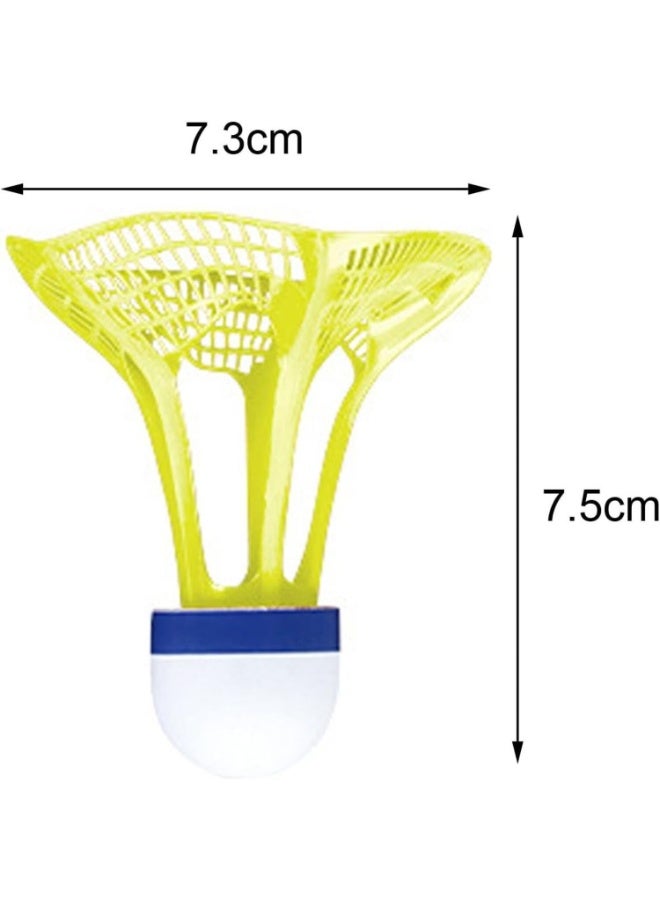 FAYET 4 Pack Windproof Badminton Shuttlecocks with LED Light, Wind-Resistant Nylon Balls for Outdoor Play and Training - Image 3